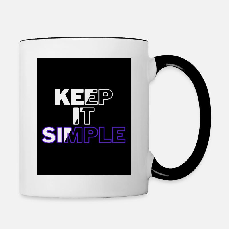 Keep it simple - Contrasting Mug - white/black
