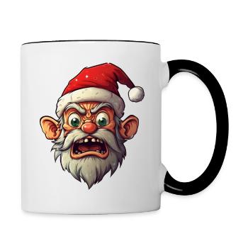 Ugly Santa Claus - Tasse zweifarbig - Weiß/Schwarz - Rechts