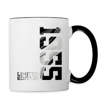 ÉDITION LIMITÉE 71E ANNIVERSAIRE 1955 - Mug contrasté - blanc/noir - Droite