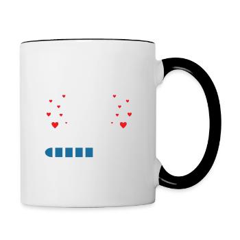Papa 2024 Lustiges Vatertagsgeschenk Schwangere - Tasse zweifarbig - Weiß/Schwarz - Rechts