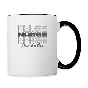Diabetes Krankenschwester Medizinische Krankenschwestern Stilvoll - Tasse zweifarbig - Weiß/Schwarz - Rechts