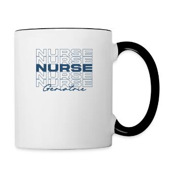 Altenpfleger Krankenpfleger Medizinische Krankenschwestern Stilvoll - Tasse zweifarbig - Weiß/Schwarz - Rechts