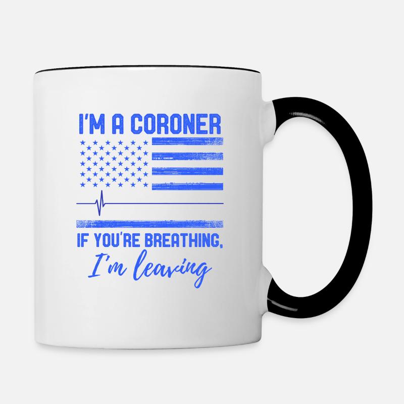 Forensic Forensic Scientist Black Humor Design - Contrasting Mug - white/black