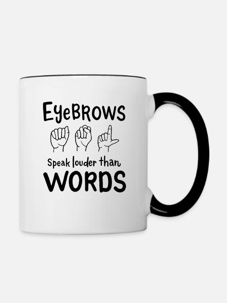 Zeichensprache Sign Langauge Design - Tasse zweifarbig - Weiß/Schwarz