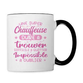 Ein Super Sessel - Sessel Geschenk - Tasse zweifarbig - Weiß/Schwarz - Rechts