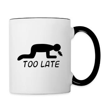 Alcohol Party Hangover Gift for PartyGoers - Contrasting Mug - white/black - Right