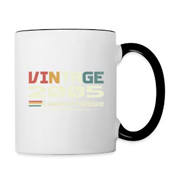 Vintage 2005 Gift 2005 Anniversary 2005 Retro - Contrasting Mug - white/black - Right