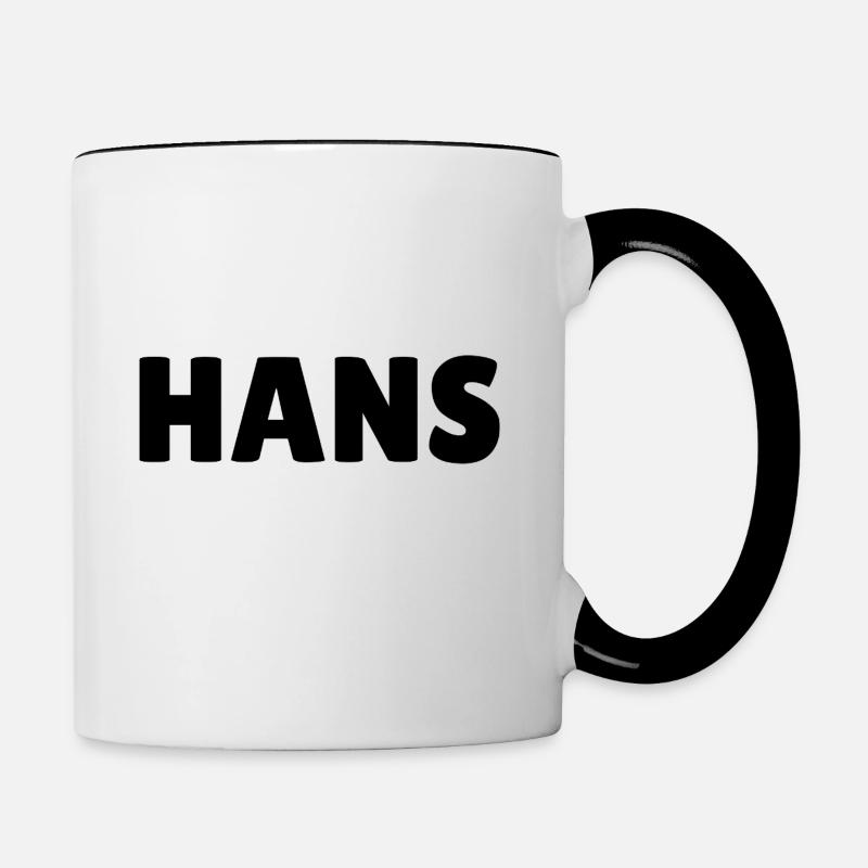 Hans - Tasse zweifarbig - Weiß/Schwarz