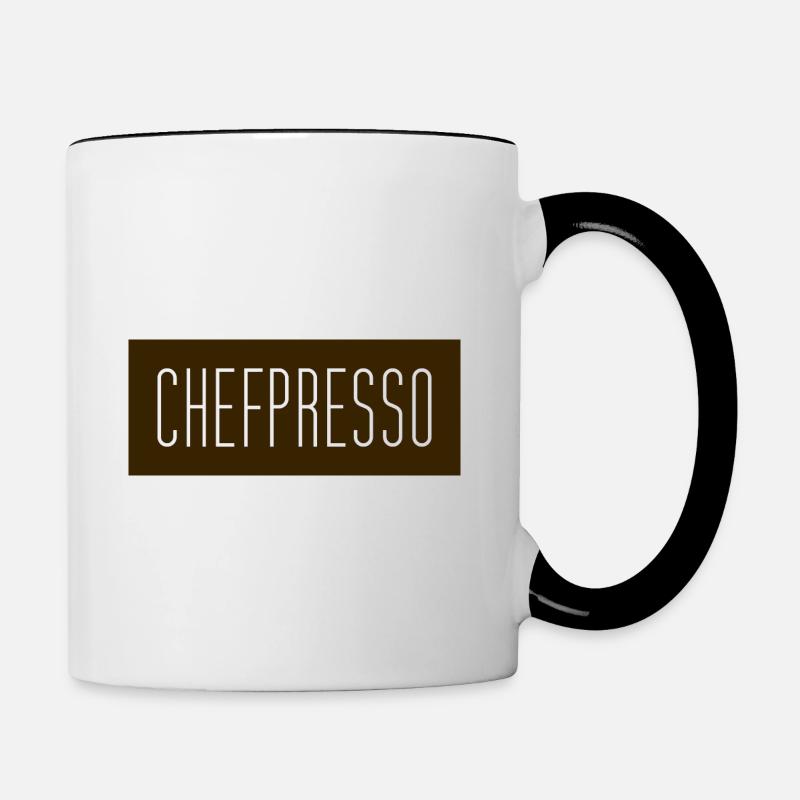 Chefpresso - Mug contrasté - blanc/noir