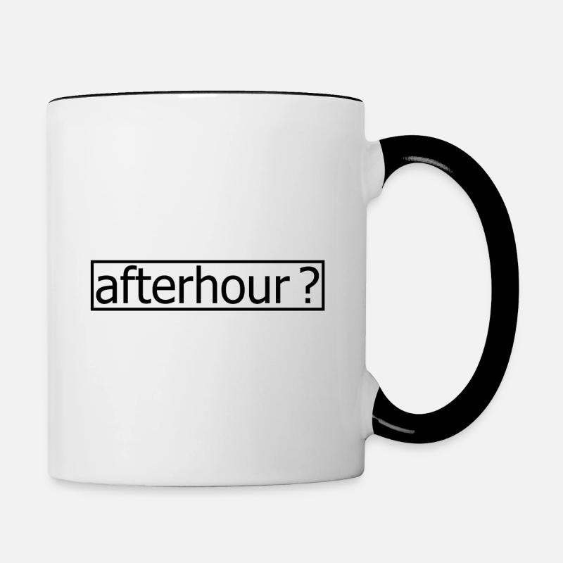 Techno - Techno music - afterhour - Contrasting Mug - white/black