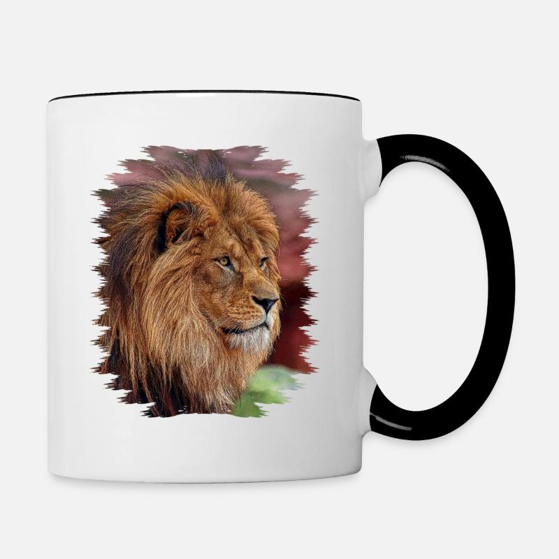 Lion - Mug contrasté - blanc/noir
