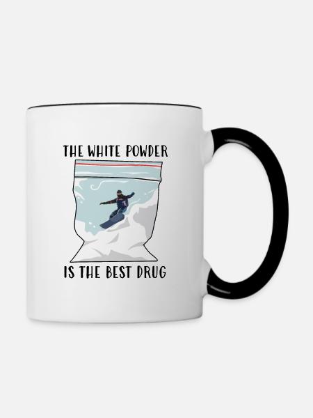 Powder / Snowboard - Tasse zweifarbig - Weiß/Schwarz