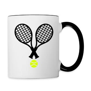 Tennis - Mug contrasté - blanc/noir - Droite