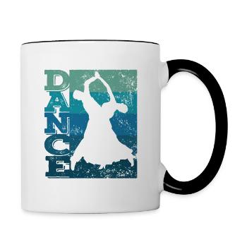 Ballroom Dance Viennese Waltz - Contrasting Mug - white/black - Right