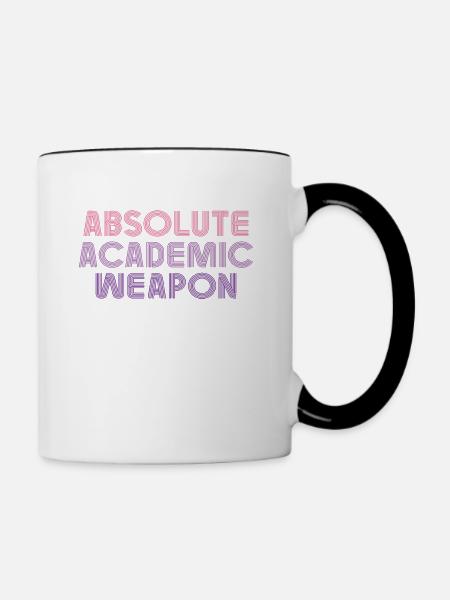 Studenten Absolute Academic Weapon - Tasse zweifarbig - Weiß/Schwarz