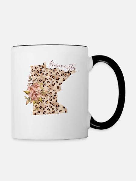 Minnesota Leopard Staat Minnesota - Tasse zweifarbig - Weiß/Schwarz
