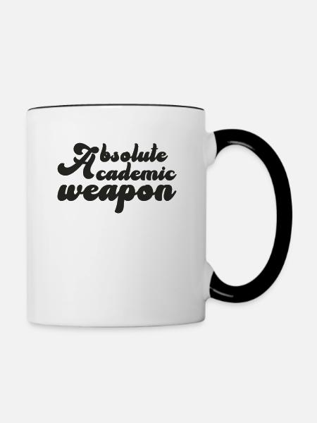 Studenten Absolute Academic Weapon - Tasse zweifarbig - Weiß/Schwarz
