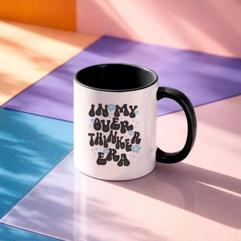 Dans mon ère Overthinker Overthink Mug contrasté