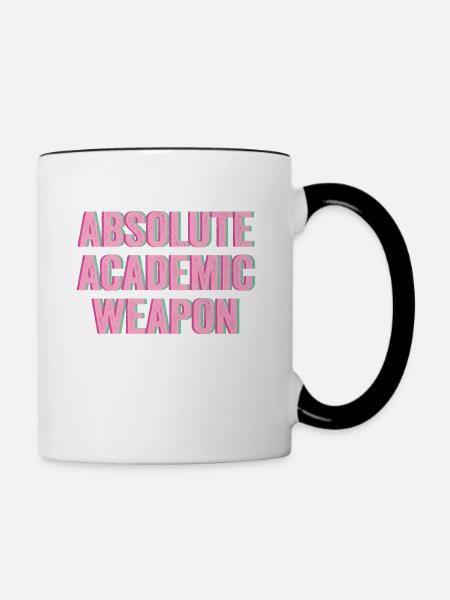 Studenten Absolute Academic Weapon - Tasse zweifarbig - Weiß/Schwarz