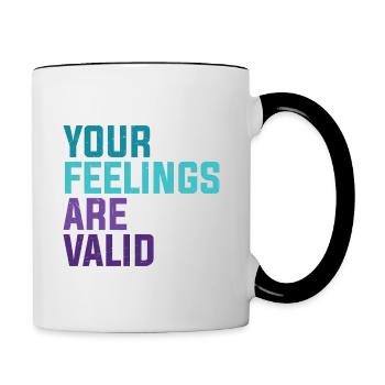 Your Feelings Are Valid - Contrasting Mug - white/black - Right