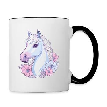 Horse Kids - Contrasting Mug - white/black - Right