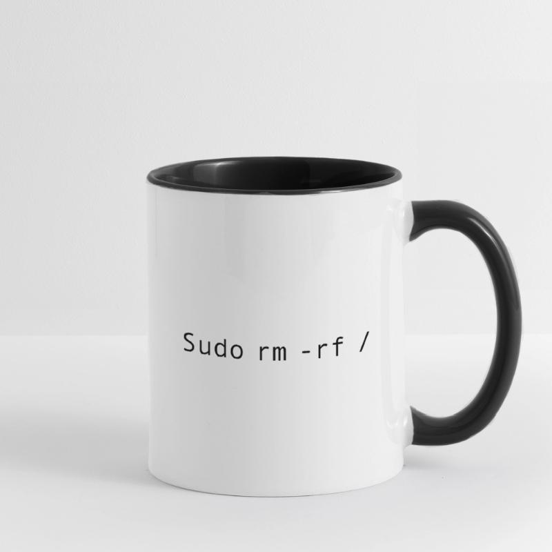 Linux Coding Sudo rm -rf / Mug contrasté