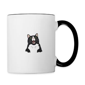 fabelhafte Katze - Tasse zweifarbig - Weiß/Schwarz - Rechts