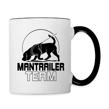 MANTRAILER TEAM Chien Sports Recherche Chien Chien Chien - Mug contrasté - blanc/noir - Droite