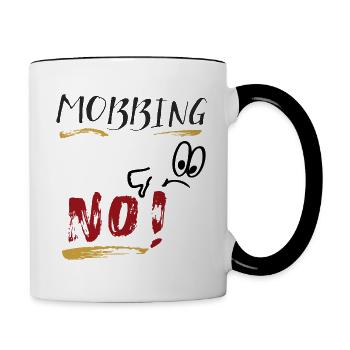 L’intimidation NON ! - Mug contrasté - blanc/noir - Droite