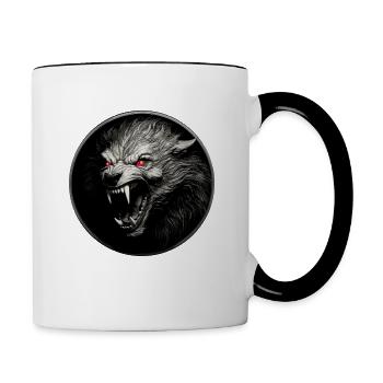 Werewolf Horror Halloween Legende - Tasse zweifarbig - Weiß/Schwarz - Rechts
