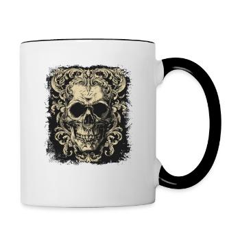 Gothic Skull - Contrasting Mug - white/black - Right