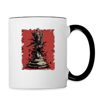 Roi des échecs - Mug contrasté - blanc/noir - Droite