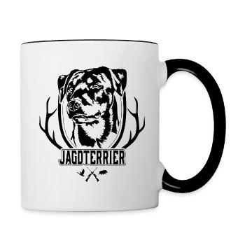 Hunting Terrier Dogs Dog Hunting Dog Hunting Dogs Wilsigns - Contrasting Mug - white/black - Right
