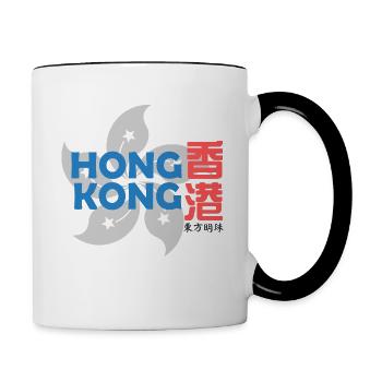 Hong Kong chinese hongkong - Tasse zweifarbig - Weiß/Schwarz - Rechts