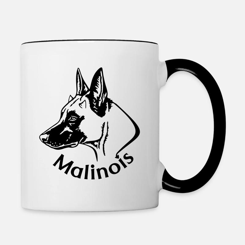 Malinois Teufel - Tasse zweifarbig - Weiß/Schwarz