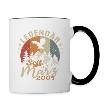 Legenden Werden Im März 2004 Geboren - 2004 - Tasse zweifarbig - Weiß/Schwarz - Rechts