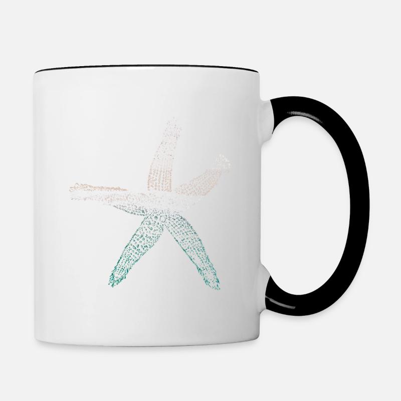 starfish - Contrasting Mug - white/black