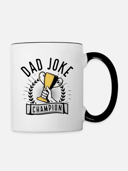 Papa Witz Champion - Tasse zweifarbig - Weiß/Schwarz