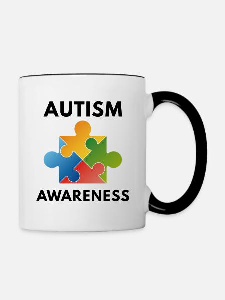 Autismus Bewusstsein - Tasse zweifarbig - Weiß/Schwarz