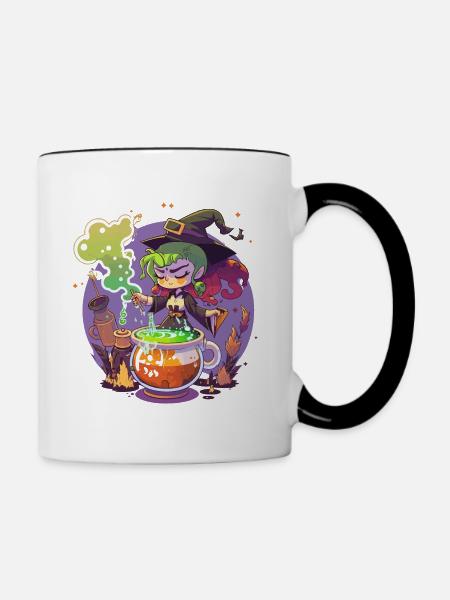 Kessel-Gebräu - Tasse zweifarbig - Weiß/Schwarz