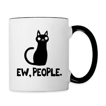 Ew People Katzenliebhaber - Tasse zweifarbig - Weiß/Schwarz - Rechts