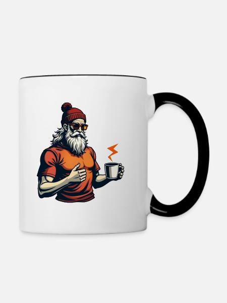 Zeus also brews craft coffee! - Tasse zweifarbig - Weiß/Schwarz