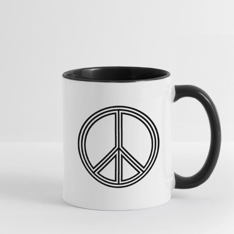 Peacesign Bold Inline Contrasting Mug
