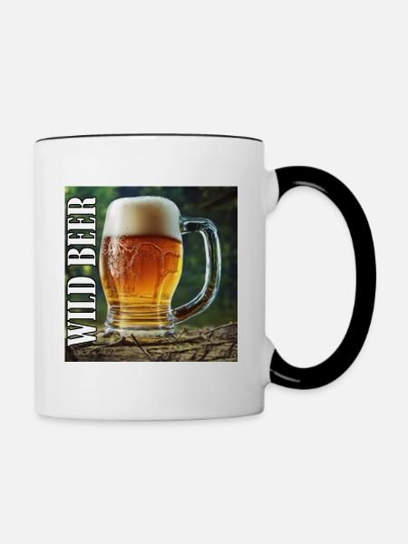 Wildes Bier - Tasse zweifarbig - Weiß/Schwarz