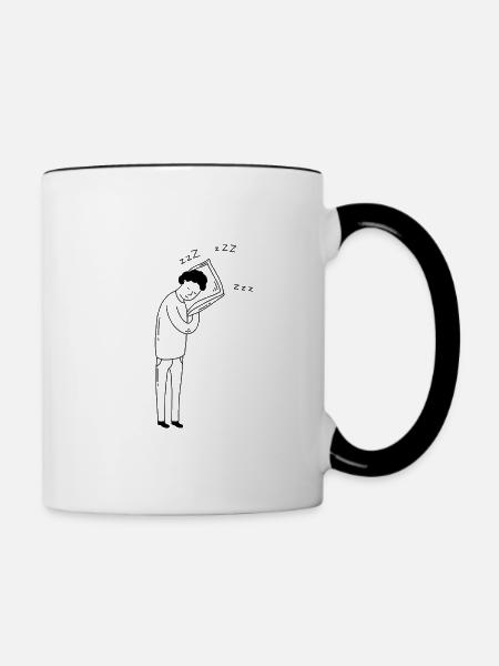 hoch - Tasse zweifarbig - Weiß/Schwarz