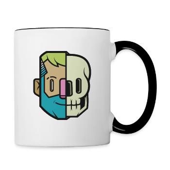 Skull Frank - Contrasting Mug - white/black - Right