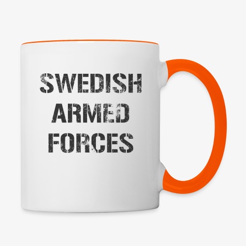 SWEDISH ARMED FORCES - Sliten - Tvåfärgad mugg