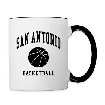 San Antonio Basketball - Tasse zweifarbig - Weiß/Schwarz - Rechts