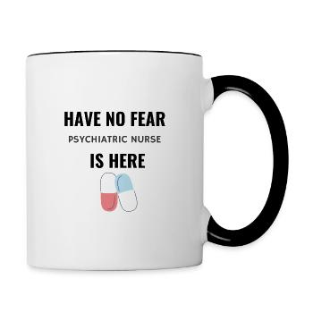 Infirmière psychiatrique - Mug contrasté - blanc/noir - Droite