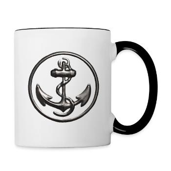 Ancre d'or - Mug contrasté - blanc/noir - Droite